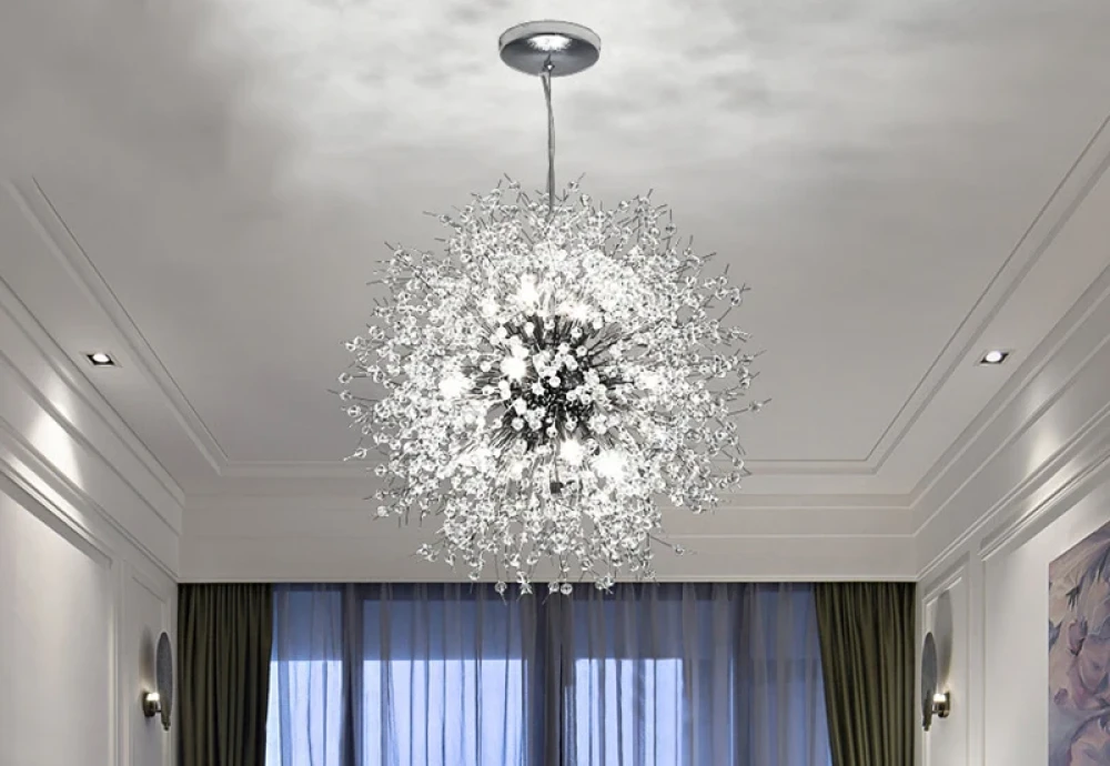 white globe chandelier